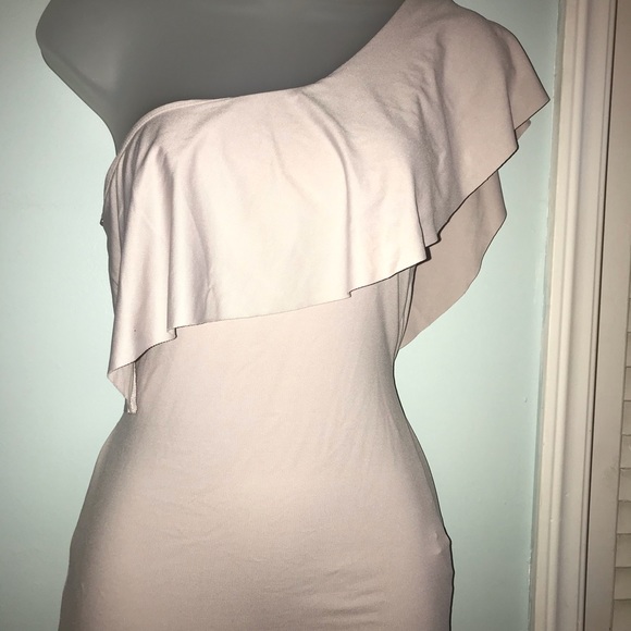Zara Tops - Zara One Shouldered Off White Bodysuit Size M